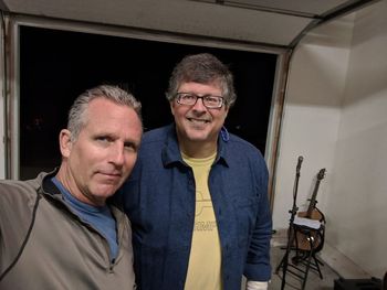 Ryan & Aceto rock it -- With my great friend Sean Ryan before a private duo show in West Des Moines in October, 2019.