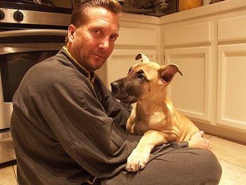 Taylor (Patriots Liz Taylor's White Diamonds) with her new Dad in Rancho Santa Margarita, CA Look for Taylor in the show ring in the Spring on the West Coast. Taylor is also Ransom and Bella's girl.