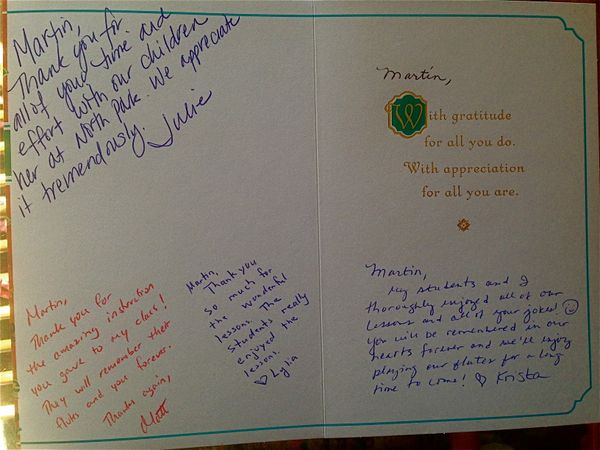 DEC 2014: North Park Elementary - a very grateful crew of 3rd grade teachers wrote this to me :-)
