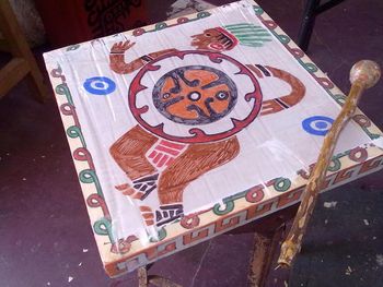 FRAME DRUM - My latest project, I've found K's with assistance can do it, but better for Grade 1-2, BEST for grade 3-adult
