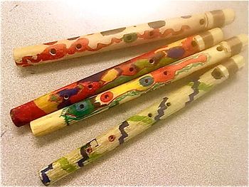 The most requested workshop "Bamboo Flute"- same flute but these were made by my 3rd graders in Encinitas, CA