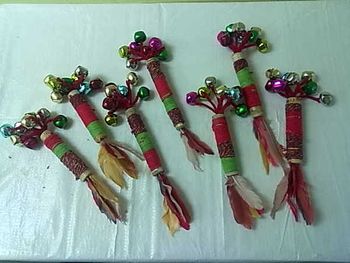 RATTLES PROJECT - for preschooler/kinder class...we needed something for the Decemeber Holiday season and so, I thouht of an indigenous twist to the sleigh bells, haha! My original idea...don't copy, at least ask,,