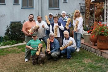These adults made Teponaztli's (Bamboo Horizontal Log Drum and the sticks of ancient Mexico). 4 hour class