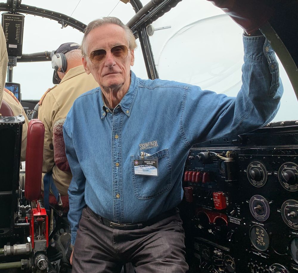 My WW II Lancaster bomber flight, July 24, 2021. Photo copyright Neil w Young