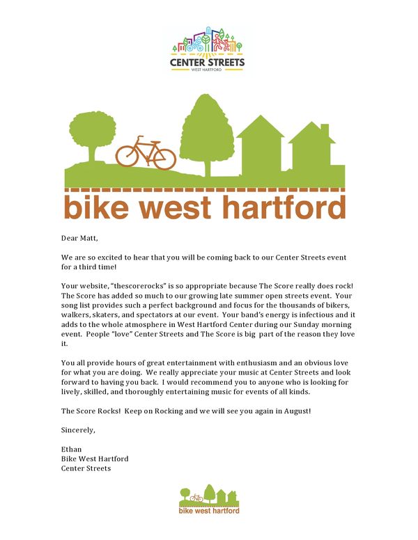 The Score is proud to be a part of the Center Streets Charity Bike Fest!