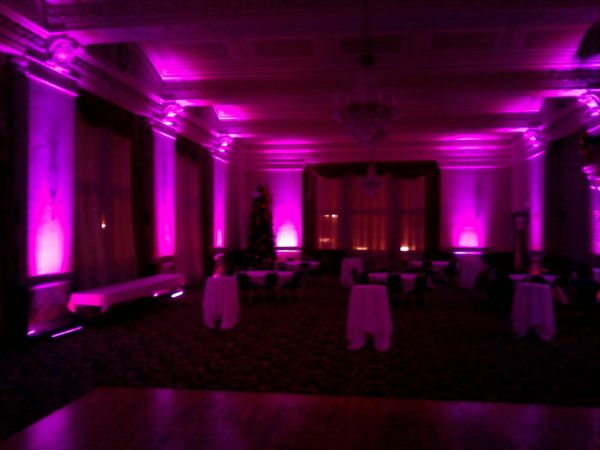 We now offer uplighting of your venue. Beautiful RBGA high quality high wattage spot lights DMX controllable for the unique show of your dreams. Price is so low I cannot post it on the Internet. Please call for details: 773 633 8262