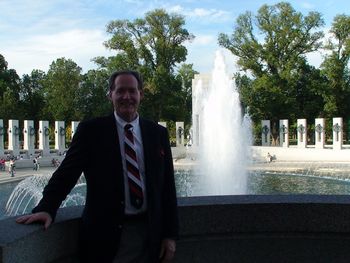 Each of the 50 states surrounding the fountain at the magnificent World War II Memorial. A beautiful and overdue tribute to the brave men and women who served. As Tom Brokaw named them- "Our Greatest Generation."