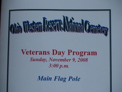 Ohio Western Reserve National Cemetery Veterans Day  Program 2008  www.JimmyFlynn.net