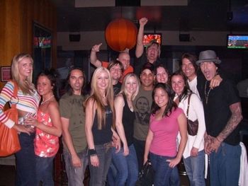 Samantha's Bday.5th from right Chris and Samantha Baseford, Michael, Trisha Atkinson,Hilda Jen Bisgrove Scott Humphrey,Tommy Lee.