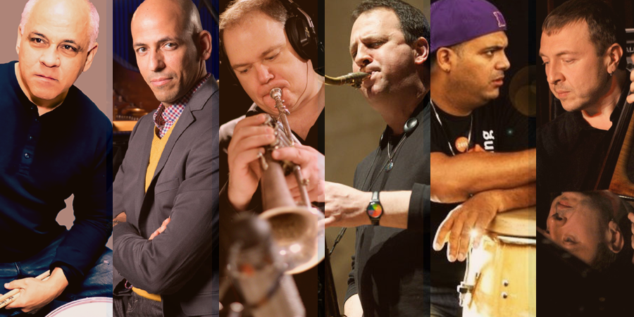 Left to right: Marlon Simon, Edward Simon, Alex Norris, Peter Brainin, Roberto Quintero, Boris Kozlov.
