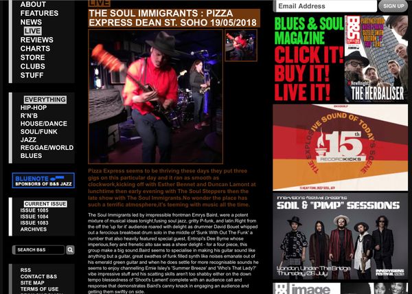 "Melodic Funkateers still at their best"
Blues &'Soul Magazine 2018
