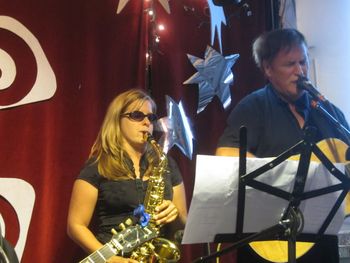 Performing a song for the "Men in Black" showcase at the ETG in Staten Island, NY - September 8, 2012