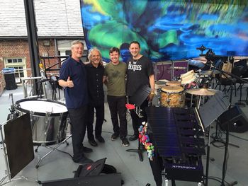 8.8.16: Jeff Sipe, Bill Cain, Sean J. Kennedy and Chris Colenari. Jerry Garcia Symphonic Celebration, with Warren Haynes, Central Park SummerStage, NYC