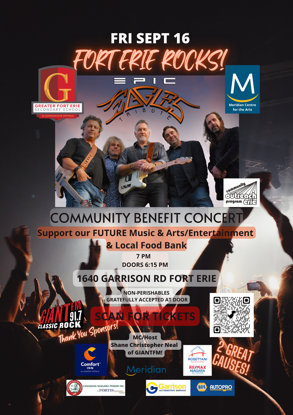 Meridian Centre for the Arts - State of the Art Theatre GFESS Support our FUTURE Arts & Entertainment & our local Food Bank - C.O.P.E