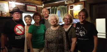 Ross' accordion professor Joan, and accordion orchestra friends Jane, and Betty, and his old boss from the sound company, Ron, all in KC, MO