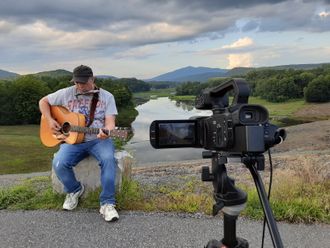 Recording "Valley of Tears" at the Springfield VT dam