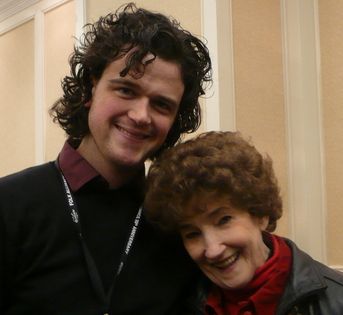 David was delighted to meet singer-songwriter, activist, and bluesgrass pioneer Hazel Dickens at the North American Folk Alliance in Memphis, TN, February 2008. She is one of his heroes.