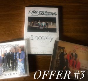 - Sincerely Live DVD
- The Crown CD
- Be Brave CD
- FREE Autographed Picture
$49.00