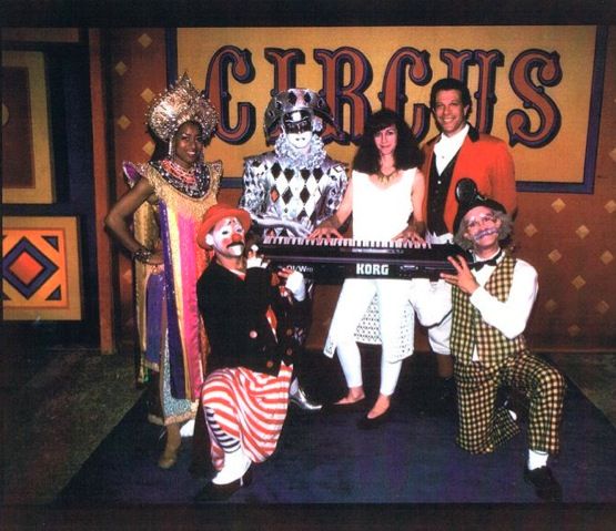 Making music for Big Apple Circus performers.