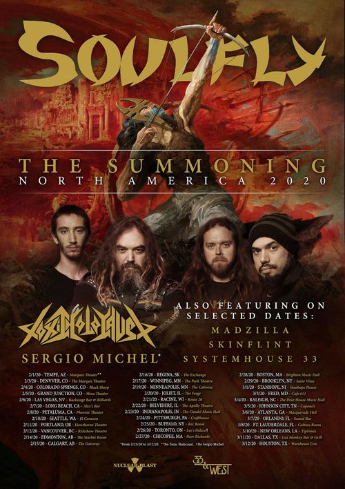 NORTH AMERICA 🔥 It's time for Skinflint to return! We're proud to be joining American metal titans Soulfly for 'The Summoning North America 2020' in February with Toxic Holocaust and more. See you down the front!! 🤘🤘 19 - The Cabooze, Minneapolis 20 - The Forge, Joliet, IL 21 - Route 20, Racine, WI 22 - The Apollo Theatre AC, Belvidere, IL 23 - The Citadel Music Hall, Indianapolis, IN 24 … See More — feeling excited at United States of America.