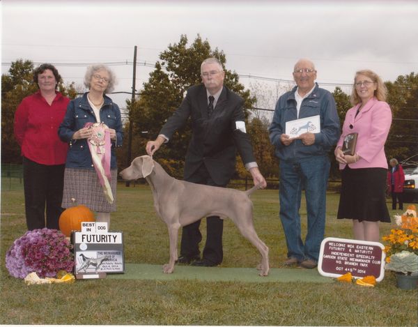 2014 BEST DOG IN EASTERN FUTIRITY. Thank you judge Lorraine Bisso for this recognition.