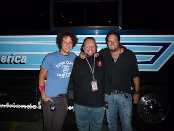 Backstage with H2H - Halfway to Hazard. Chad Warrix, Cliff Cody and David Tolliver. Cliff has a song due to be recorded by the ACM nominated duo H2H for their album. Cliff wrote "Glad You're Gone" with H2H & the band sang it as their closing song while opening for Tim McGraw on the Live Your Voice Tour (Summer, 2008).