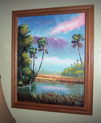 Owned by Martin St. Lucie Title Company, Port St. Lucie, FL (Originally painted Aug. 6,2006. Added new trees/details April 4th 2007) (SOLD)