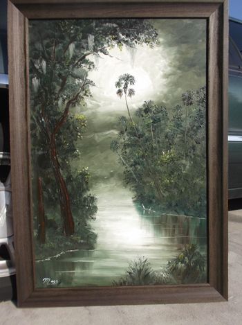 "Misty River Florida Moss" 24 by 36" Oil on board. Dec 14th 2016. SOLD - Collector From Boca Raton, FL) But you can Buy a Canvas Print Here!