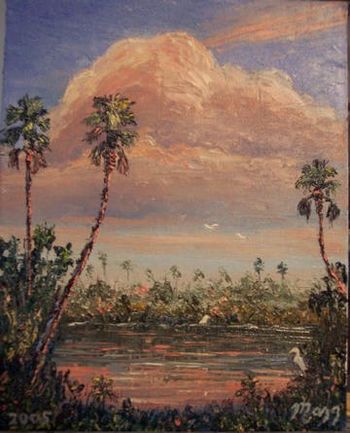 Painted 100% with a Palette Knife. 8 x 10" Canvas Board. July, 2005 (Sold-Private collector in Oregon)