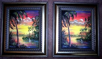 Two Colorful 8 by 10", Oil on Canvas Board (painted May 1st. 2006- Gift to: Uncle Marshall/Aunt Margra & Aunt Josephine)
