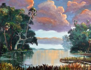 'Florida Wilderness -Everglades' Oil Paint on masonite Board. 20 by 24" Loads of Palette knife work and brush. Painted June 4th, 2013. This Original Painting is available or you can..... Buy a Quality Framed Print Here!