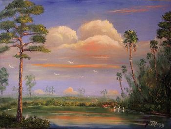 18 x 24" Stretched Canvas. Lots of Palette knife work, some brush work too. (August 6th, 2005)(SOLD-Collector in Ft.Pierce, FL)