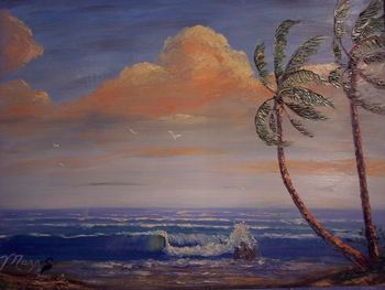 18 by 24" Oil on Masonite. (Painted Feb, 2006) Palette Knife & Brush work. (SOLD-Dave Hlubek of Molly Hatchet band)