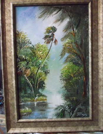"Windy Loxahatchee River" 11 by 17" Oil on board. 11/23/2018 (SOLD - Collector from Hawthorne, Florida) You can Buy a Framed Print or Canvas Here!