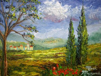 'Tuscany Hill Villages' 100% Palette knife. Oil on Canvas board. 8x10". This Original Art is Available to Purchase.............or you can Buy a Print Here!