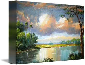 'Great Florida' 24 by 36" Oil on board. Knife & brush.. Dec 31st 2013. (SOLD - this Original is owned by a Collector from Boca Raton, FL... but you can....Buy a Quality Fine Art Print Here!