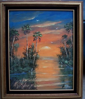 16 x 20" Oil on board. Lots of palette knife work. Painted August 3rd, 2006 (SOLD-Collector in Boulder, CO)