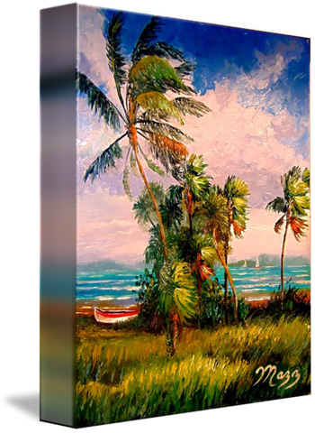 Featured on Back Cover of New Book "Mazz Florida Dreamscapes 2" 'Palm Hammock On The Indian River Lagoon 16 by 20" Jan 16th 2021 (IN PRIVATE COLLECTION) BUT You can Buy a Framed or Unframed Print Here!