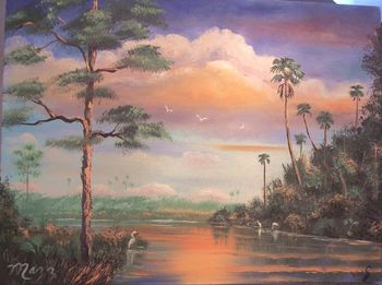 18 x 24" Oil on Stretched Canvas. Palette Knife & Brush work. (April 2006) (SOLD - Collector in Goldenrod, Florida)