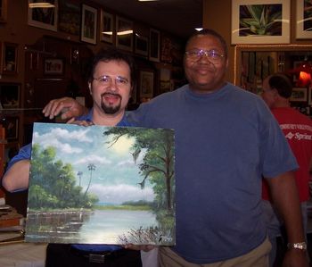 Oct. 29th 2006). Famous Florida Landscape Artist Sam Newton & Florida Artist Mark Mazzarella. "I'm always honored to paint with Sam and I've learned many techniques from him" Mazz.