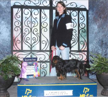 Stormi's Pretty Penny finished her Companion Dog (CD) Obedience title AND Penny Finished her Rally Advanced (RA) title off-leash in Charleston, SC