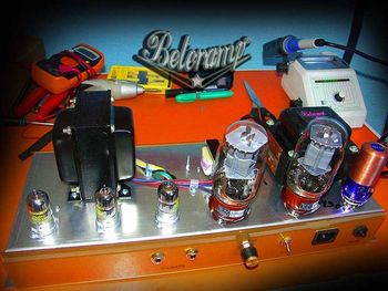 This one comes with 2 BIG KT'66 TAD TUBES as the customer ordered, it sounds HUGE and warm full of dynamics and tone for days...