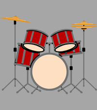 orange drum kit