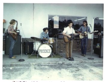 This was the beginning of a country music odyssey for Rainbow, Bingo, and Boogie...Fly was already country :) The Phoenix at the D&D shopping center in Okeechobee, FL summer of 1973. That is the same '69 Telecaster I was playing recently at the Orange Blossom Opry...37 years later :o) From left: Darrell Dawson, Howard Folcarelli, Fly Hornsby, Bob Melton.