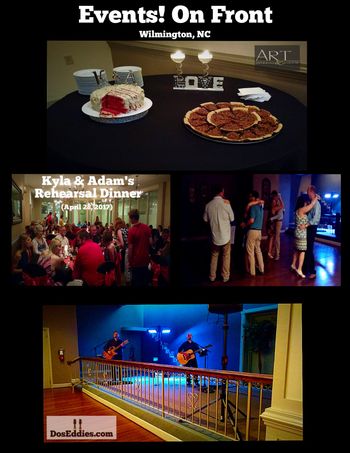 rehearsaldinner #eventsonfront #artcateringandevents #doseddies #acousticduo www.DosEddies.com