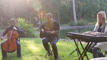 Still capture from Sol's upcoming video for "I Was Born To Love Her". L-R Michael Ronstadt, Sol, Ashley Mitchell