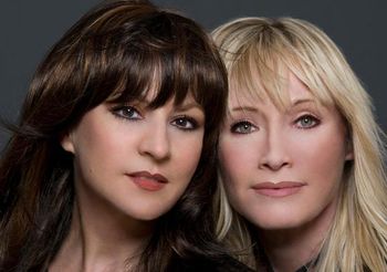 Lisa as Ann Wilson and Victoria Palagy as Nancy Wilson of Queens of Heart Band - photo by the late, great Linda Rowe
