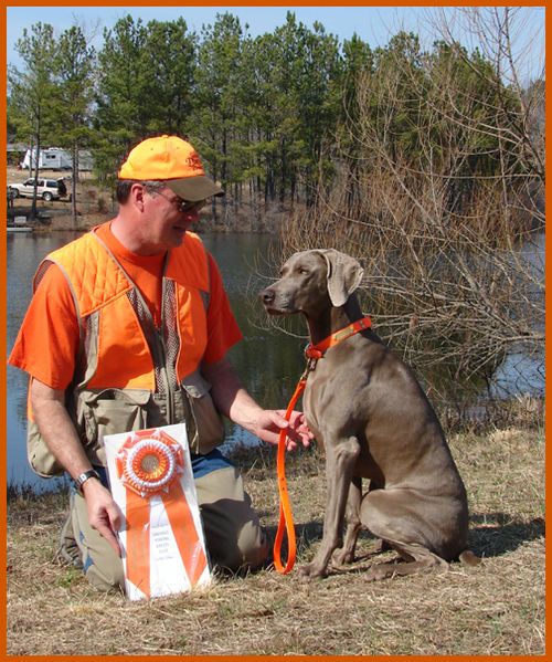 Owner handled and trained to her Master Hunter Title