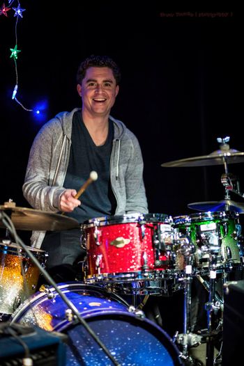 Drummer Raymond Newton; Kimberly & the Dreamtime; April 25, 2015, BarPub St-Denis, Montreal, Photo by Bruce Toombs