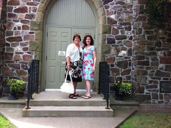 We were invited to sing for morning worship the day after the concert. Allison with our host, Joyce, after the service.